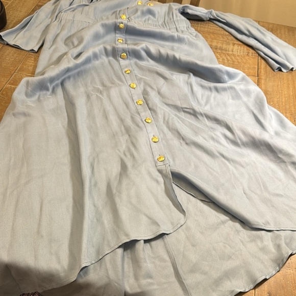 SOFT SURROUNDINGS "Bridgette" Cold Shoulder Tencel Dress - Size Medium - Picture 8 of 13